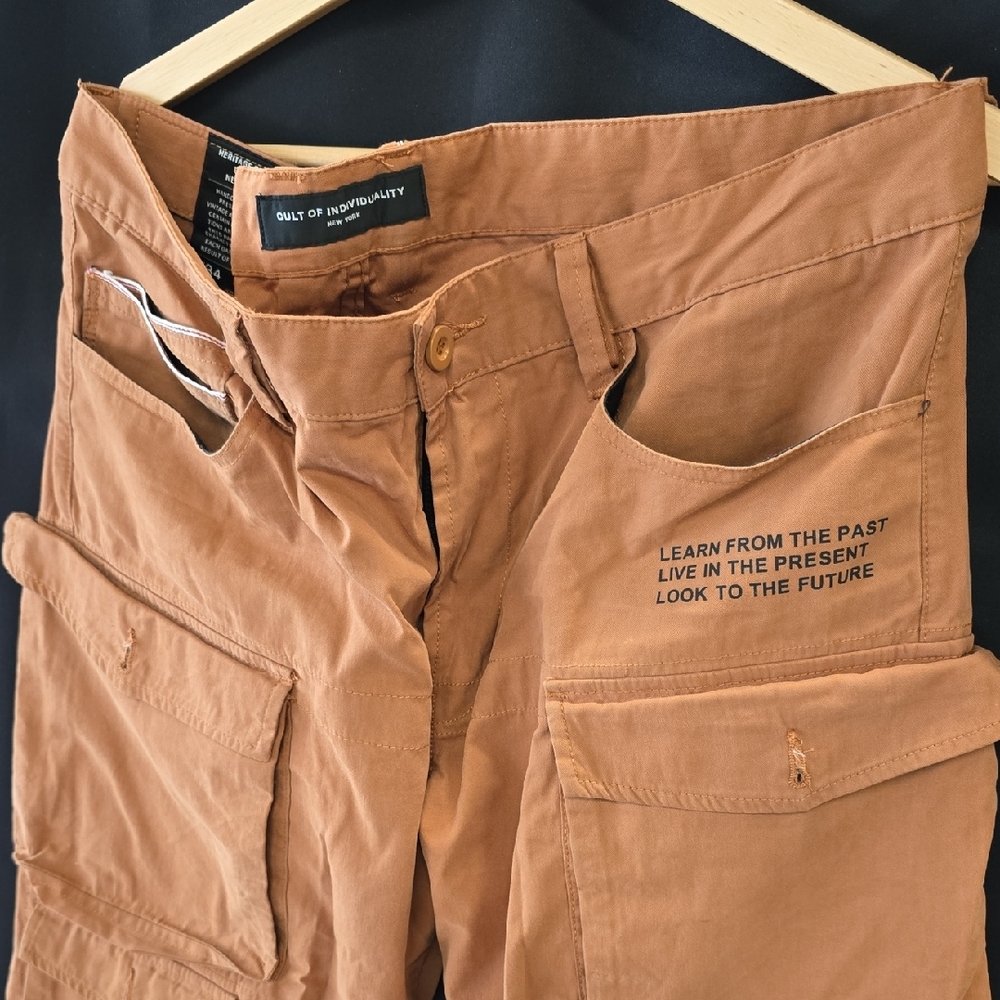 Cult of Individuality Men's Tan Cargo Pants